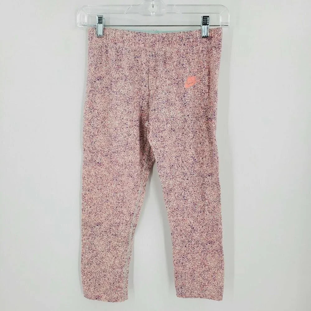 Nike Girl's Pink Youth Favorites AOP Leggings XL